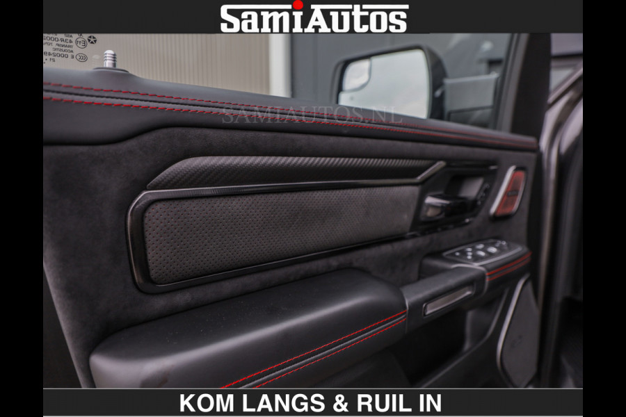 Dodge Ram TRX HELLCAT 712 PK 6.2 V8 SUPERCHARGER | BLACK EDITION | BOM VOL | GRANITE MET ZWART LEDER RODE STIKSELS | CREW CAB DUBBELE CABINE DC | 5 PERSOONS GRIJS KENTEKEN |