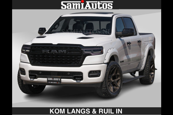 Dodge Ram LIMITED H.O 540 PK 706Nm | €84950,- excl | Massage + Full Option | De Meest Luxe en Volle Pick-Up in zijn Klasse | Comfortabele Dubbele Cabine met Royale 5 Zitplaatsen | BPM vrij | Nu Leverbaar uit Voorraad | Voorraad Nr 2336 - 7700 | De specialist in Amerikaanse pick‑ups in Nederland en Europa.