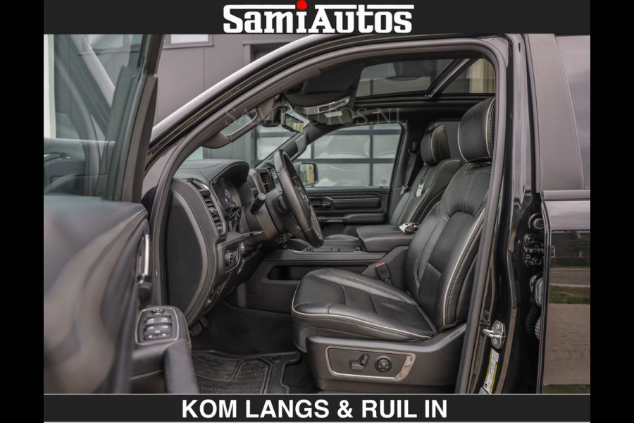 Dodge Ram BEAST | LIMITED 5.7 V8 HEMI | €69950,- excl | HUD | STRIPING | BREDE WIELEN | BLACK ON BLACK | LUCHTVERING | BOM VOL | DC | CREW CAB DUBBELE CABINE | 5 PERSOONS | GRIJSKENTEKEN |