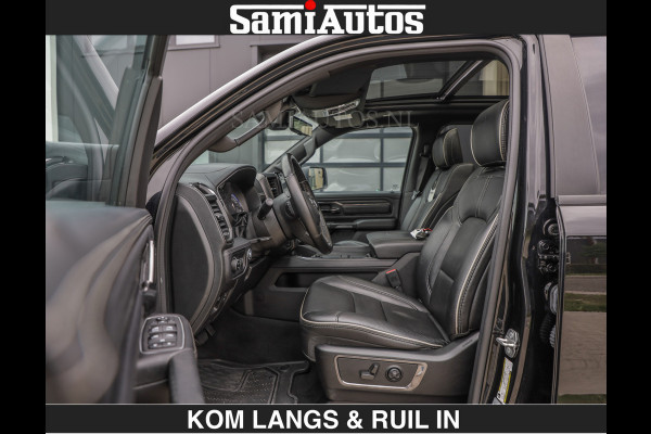 Dodge Ram BEAST | LIMITED 5.7 V8 HEMI | €69950,- excl | HUD | STRIPING | BREDE WIELEN | BLACK ON BLACK | LUCHTVERING | BOM VOL | DC | CREW CAB DUBBELE CABINE | 5 PERSOONS | GRIJSKENTEKEN |