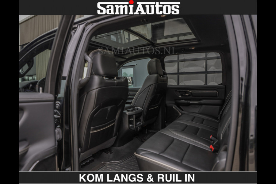 Dodge Ram BEAST | LIMITED 5.7 V8 HEMI | €69950,- excl | HUD | STRIPING | BREDE WIELEN | BLACK ON BLACK | LUCHTVERING | BOM VOL | DC | CREW CAB DUBBELE CABINE | 5 PERSOONS | GRIJSKENTEKEN |