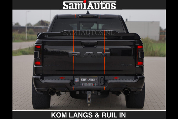 Dodge Ram BEAST | LIMITED 5.7 V8 HEMI | €69950,- excl | HUD | STRIPING | BREDE WIELEN | BLACK ON BLACK | LUCHTVERING | BOM VOL | DC | CREW CAB DUBBELE CABINE | 5 PERSOONS | GRIJSKENTEKEN |