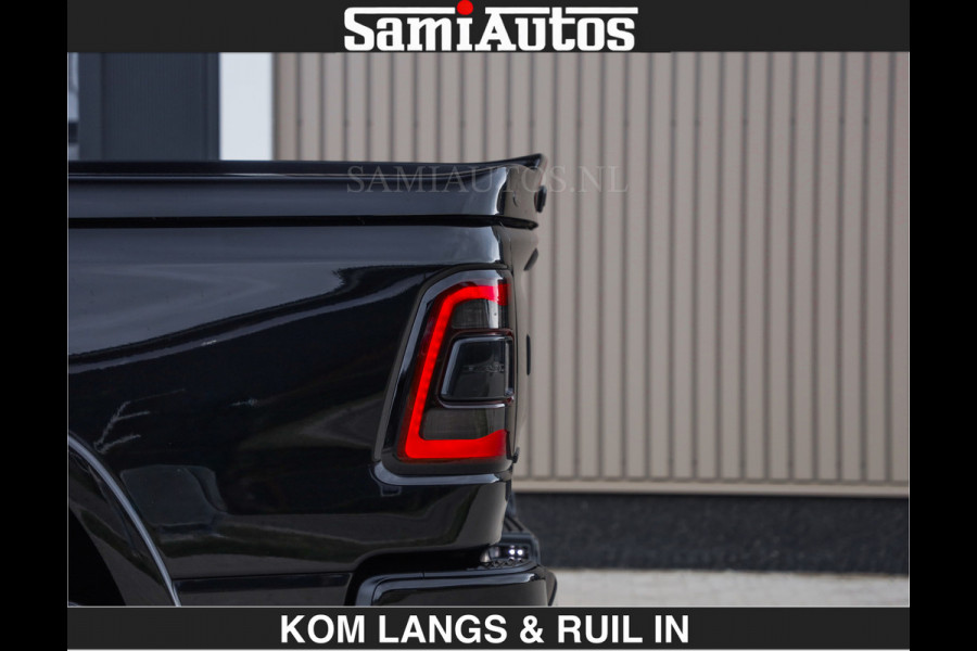 Dodge Ram BEAST | LIMITED 5.7 V8 HEMI | €69950,- excl | HUD | STRIPING | BREDE WIELEN | BLACK ON BLACK | LUCHTVERING | BOM VOL | DC | CREW CAB DUBBELE CABINE | 5 PERSOONS | GRIJSKENTEKEN |