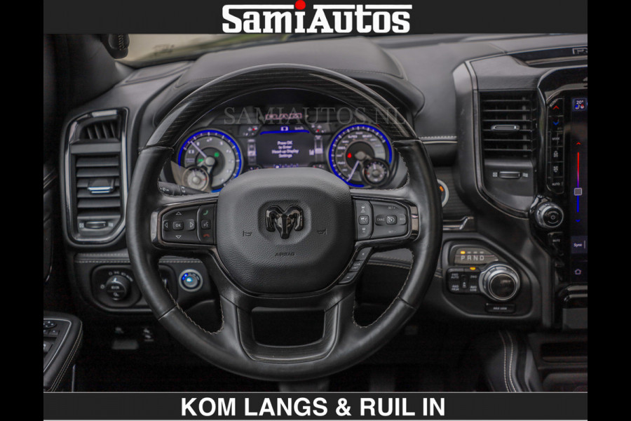 Dodge Ram BEAST | LIMITED 5.7 V8 HEMI | €69950,- excl | HUD | STRIPING | BREDE WIELEN | BLACK ON BLACK | LUCHTVERING | BOM VOL | DC | CREW CAB DUBBELE CABINE | 5 PERSOONS | GRIJSKENTEKEN |
