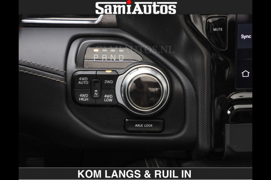 Dodge Ram BEAST | LIMITED 5.7 V8 HEMI | €69950,- excl | HUD | STRIPING | BREDE WIELEN | BLACK ON BLACK | LUCHTVERING | BOM VOL | DC | CREW CAB DUBBELE CABINE | 5 PERSOONS | GRIJSKENTEKEN |