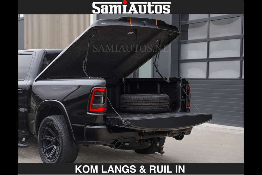 Dodge Ram BEAST | LIMITED 5.7 V8 HEMI | €69950,- excl | HUD | STRIPING | BREDE WIELEN | BLACK ON BLACK | LUCHTVERING | BOM VOL | DC | CREW CAB DUBBELE CABINE | 5 PERSOONS | GRIJSKENTEKEN |