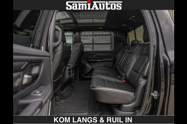 Dodge Ram BEAST | LIMITED 5.7 V8 HEMI | €69950,- excl | HUD | STRIPING | BREDE WIELEN | BLACK ON BLACK | LUCHTVERING | BOM VOL | DC | CREW CAB DUBBELE CABINE | 5 PERSOONS | GRIJSKENTEKEN |