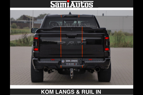 Dodge Ram BEAST | LIMITED 5.7 V8 HEMI | €69950,- excl | HUD | STRIPING | BREDE WIELEN | BLACK ON BLACK | LUCHTVERING | BOM VOL | DC | CREW CAB DUBBELE CABINE | 5 PERSOONS | GRIJSKENTEKEN |