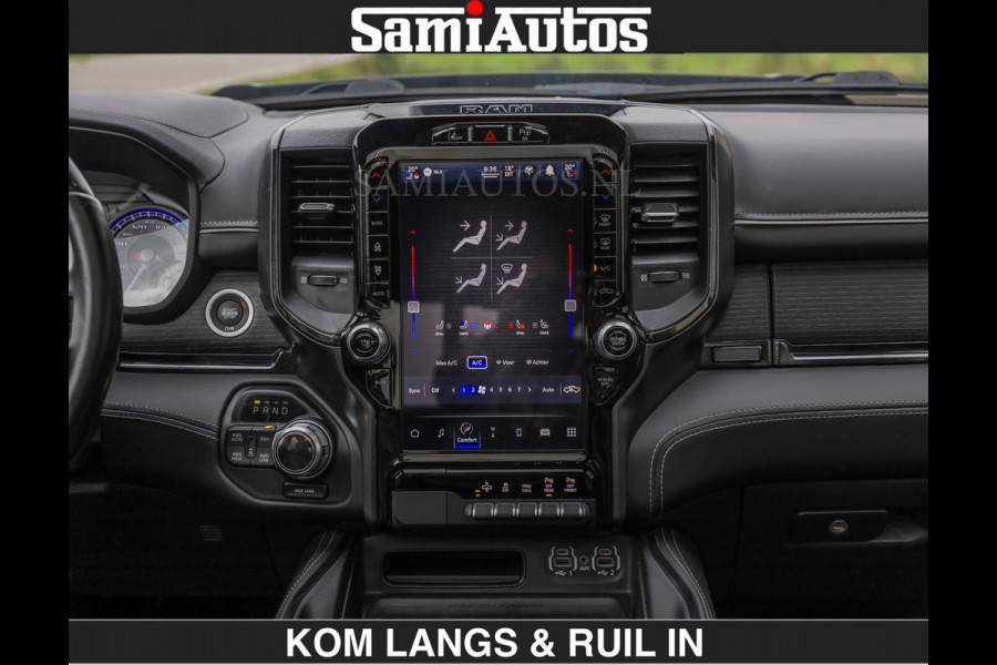 Dodge Ram BEAST | LIMITED 5.7 V8 HEMI | €69950,- excl | HUD | STRIPING | BREDE WIELEN | BLACK ON BLACK | LUCHTVERING | BOM VOL | DC | CREW CAB DUBBELE CABINE | 5 PERSOONS | GRIJSKENTEKEN |
