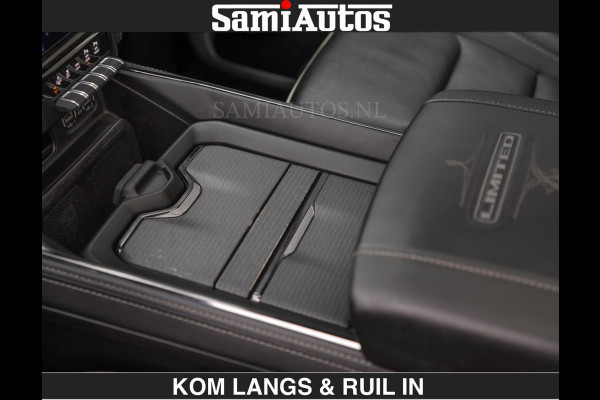 Dodge Ram BEAST | LIMITED 5.7 V8 HEMI | €69950,- excl | HUD | STRIPING | BREDE WIELEN | BLACK ON BLACK | LUCHTVERING | BOM VOL | DC | CREW CAB DUBBELE CABINE | 5 PERSOONS | GRIJSKENTEKEN |