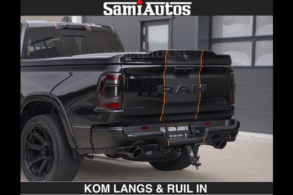 Dodge Ram BEAST | LIMITED 5.7 V8 HEMI | €69950,- excl | HUD | STRIPING | BREDE WIELEN | BLACK ON BLACK | LUCHTVERING | BOM VOL | DC | CREW CAB DUBBELE CABINE | 5 PERSOONS | GRIJSKENTEKEN |