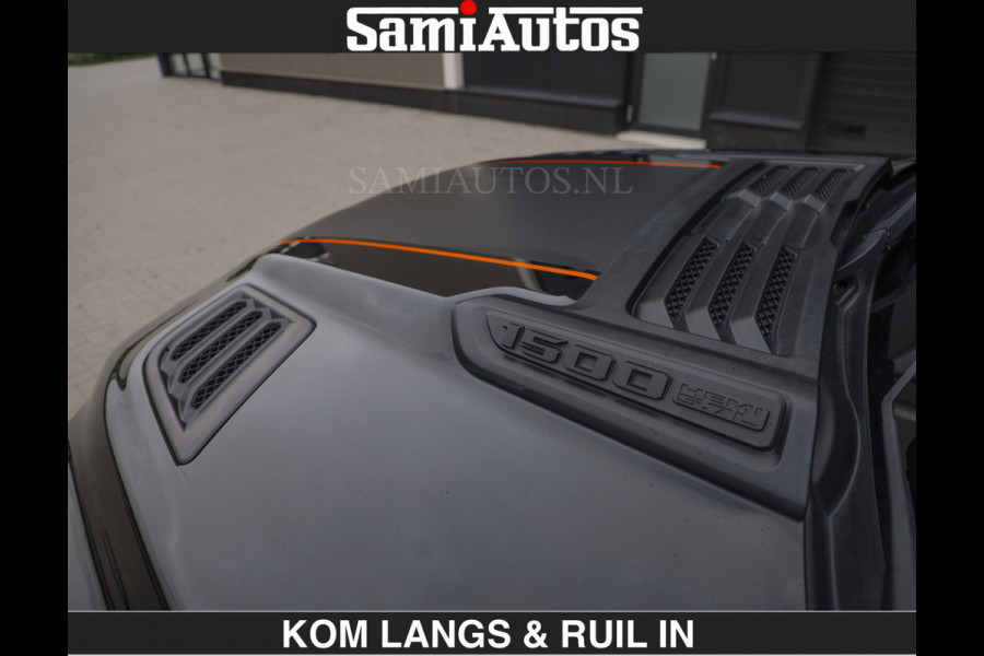 Dodge Ram BEAST | LIMITED 5.7 V8 HEMI | €69950,- excl | HUD | STRIPING | BREDE WIELEN | BLACK ON BLACK | LUCHTVERING | BOM VOL | DC | CREW CAB DUBBELE CABINE | 5 PERSOONS | GRIJSKENTEKEN |