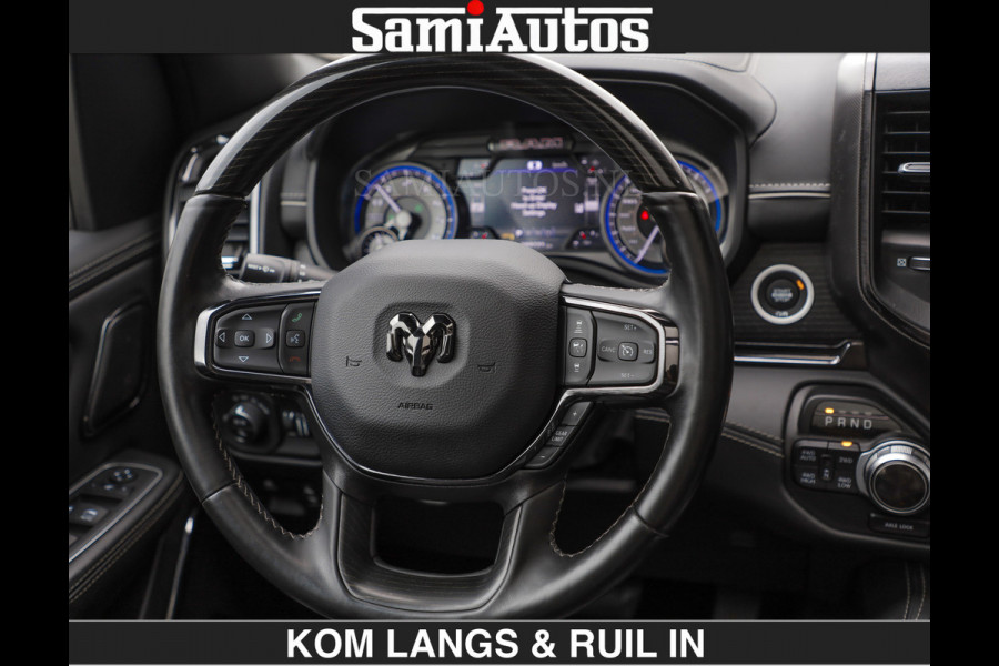 Dodge Ram BEAST | LIMITED 5.7 V8 HEMI | €69950,- excl | HUD | STRIPING | BREDE WIELEN | BLACK ON BLACK | LUCHTVERING | BOM VOL | DC | CREW CAB DUBBELE CABINE | 5 PERSOONS | GRIJSKENTEKEN |