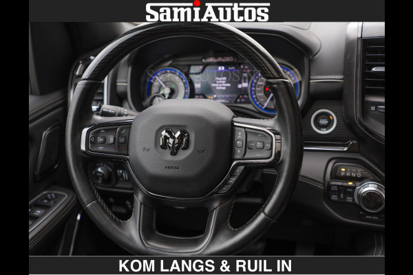 Dodge Ram BEAST | LIMITED 5.7 V8 HEMI | €69950,- excl | HUD | STRIPING | BREDE WIELEN | BLACK ON BLACK | LUCHTVERING | BOM VOL | DC | CREW CAB DUBBELE CABINE | 5 PERSOONS | GRIJSKENTEKEN |