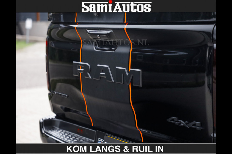 Dodge Ram BEAST | LIMITED 5.7 V8 HEMI | €69950,- excl | HUD | STRIPING | BREDE WIELEN | BLACK ON BLACK | LUCHTVERING | BOM VOL | DC | CREW CAB DUBBELE CABINE | 5 PERSOONS | GRIJSKENTEKEN |