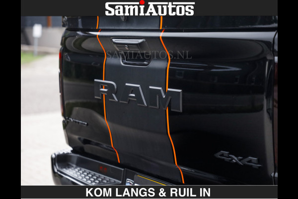 Dodge Ram BEAST | LIMITED 5.7 V8 HEMI | €69950,- excl | HUD | STRIPING | BREDE WIELEN | BLACK ON BLACK | LUCHTVERING | BOM VOL | DC | CREW CAB DUBBELE CABINE | 5 PERSOONS | GRIJSKENTEKEN |