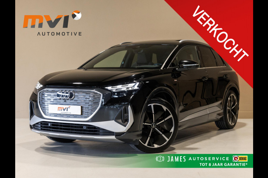 Audi Q4 e-tron 40 Launch edition S Competition 77 kWh SoH 92,1% 204pk / Panorama dak / Sonos / Dodehoekdetectie / Trekhaak / Stoelverwarming / Apple carplay /