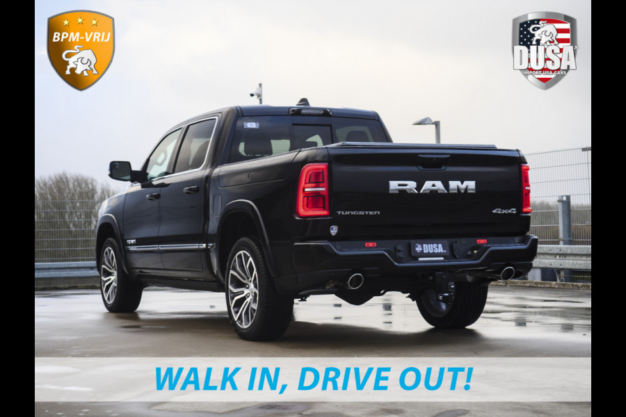Dodge Ram | 1500 | Tungsten | 3.0L Twin-Turbo Hurricane | High Output | Crew Cab | 4X4 BPM-VRIJ | 14,4 Inch Touchscreen | Passenger-screen | klipsch Audio | Massage stoelen | Indigo Salt Interieur Prijs op aanvraag!