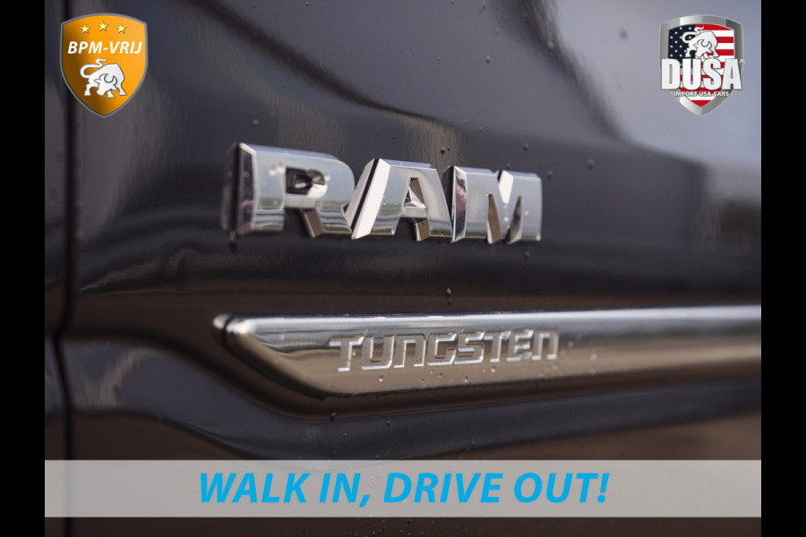 Dodge Ram | 1500 | Tungsten | 3.0L Twin-Turbo Hurricane | High Output | Crew Cab | 4X4 BPM-VRIJ | 14,4 Inch Touchscreen | Passenger-screen | klipsch Audio | Massage stoelen | Indigo Salt Interieur Prijs op aanvraag!