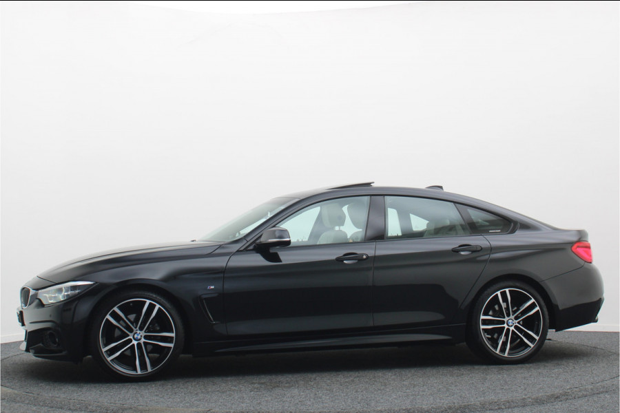 BMW 4 Serie Gran Coupé 420i High Executive Leer, Panoramadak, Cruise, Verwarmd Stuurwiel, Bluetooth, Navigatie, LED, PDC, 19''