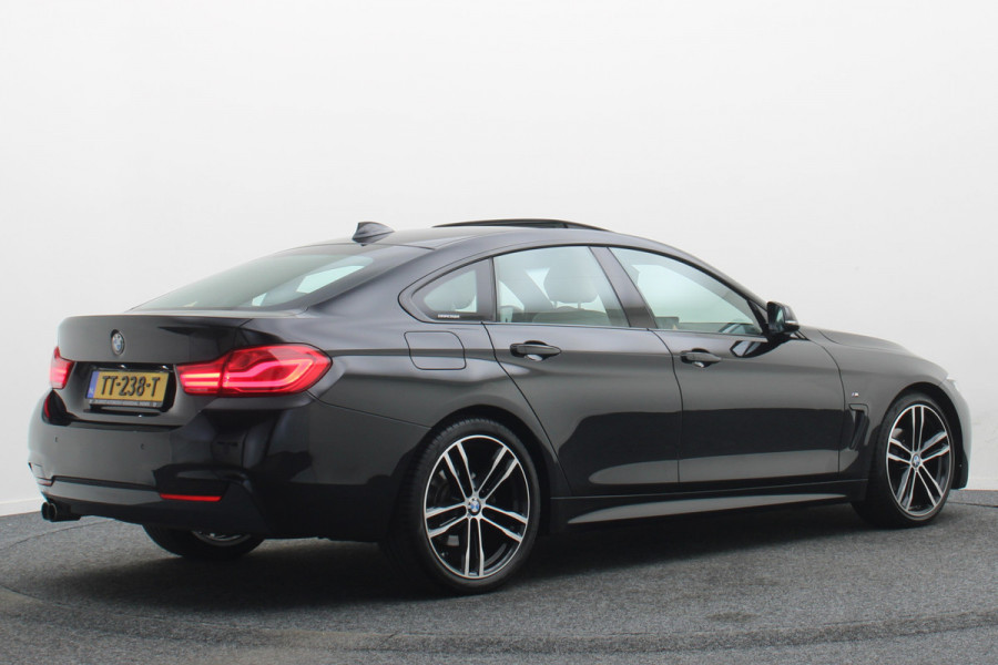 BMW 4 Serie Gran Coupé 420i High Executive Leer, Panoramadak, Cruise, Verwarmd Stuurwiel, Bluetooth, Navigatie, LED, PDC, 19''