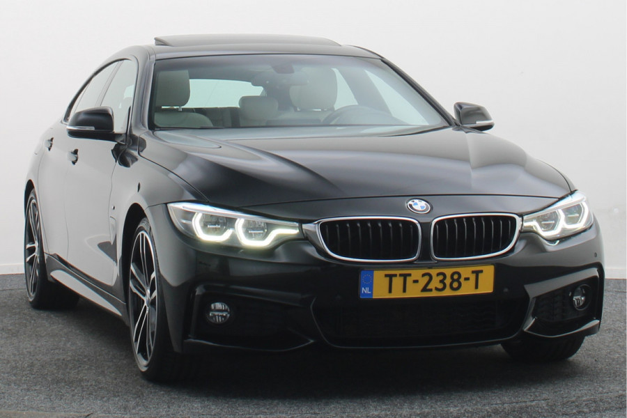 BMW 4 Serie Gran Coupé 420i High Executive Leer, Panoramadak, Cruise, Verwarmd Stuurwiel, Bluetooth, Navigatie, LED, PDC, 19''
