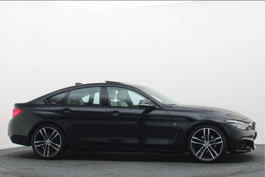 BMW 4 Serie Gran Coupé 420i High Executive Leer, Panoramadak, Cruise, Verwarmd Stuurwiel, Bluetooth, Navigatie, LED, PDC, 19''
