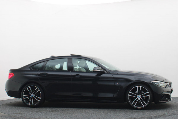 BMW 4 Serie Gran Coupé 420i High Executive Leer, Panoramadak, Cruise, Verwarmd Stuurwiel, Bluetooth, Navigatie, LED, PDC, 19''
