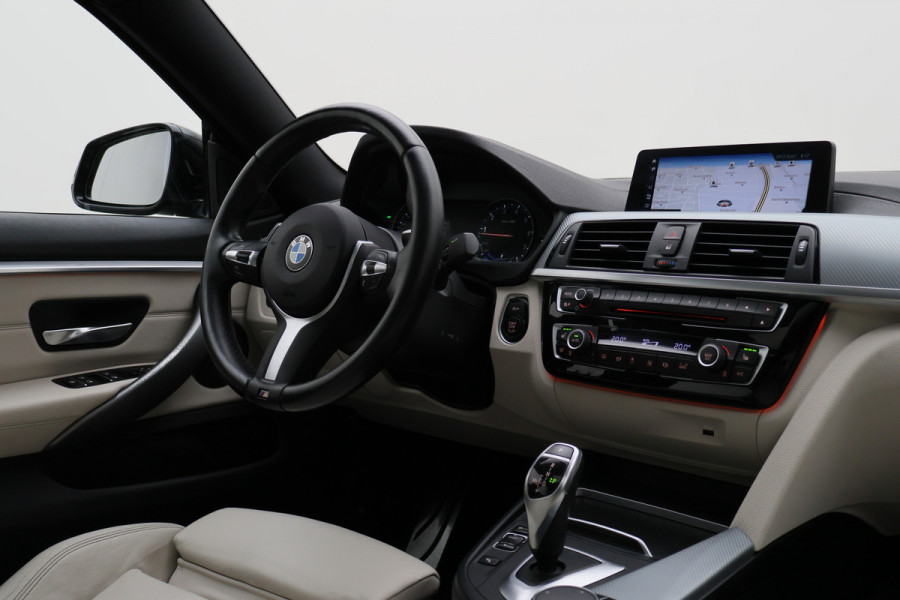 BMW 4 Serie Gran Coupé 420i High Executive Leer, Panoramadak, Cruise, Verwarmd Stuurwiel, Bluetooth, Navigatie, LED, PDC, 19''