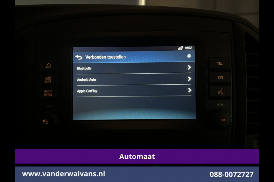Mercedes-Benz Vito 114 CDI 136pk 9G-Tronic Automaat L3H1 Euro6 Airco | Camera | Apple Carplay | Cruisecontrol | 2500kg Trekhaak Android Auto, Parkeersensoren, Bumper in de kleur