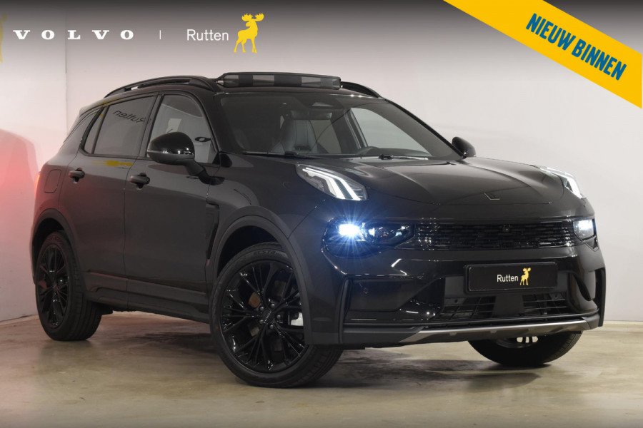 Lynk & Co 01 276PK Automaat More / Adaptive cruise control / Leren bekleding / Elektrisch verstelbare stoelen / Schuif- kanteldak / Stoel- en stuurverwarming / Parkeersensoren V+A / 360 Graden Camera / Elektrische achterklep / 20" lichtmetalen velgen