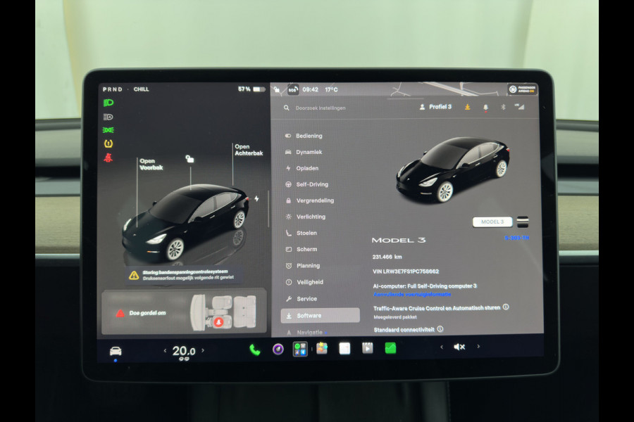 Tesla Model 3 RWD 60 kWh [3-Fase-11kW ] {SoH-88%} (INCL-BTW) Aut. *PANO | LEATHER | KEYLESS | FULL-LED | MEMORY-PACK | TOPVIEW | DAB | CARPLAY | DIGI-COCKPIT | LANE-ASSIST | HEATED-COMFORTSEATS | AUTOPILOT | 19"ALU*