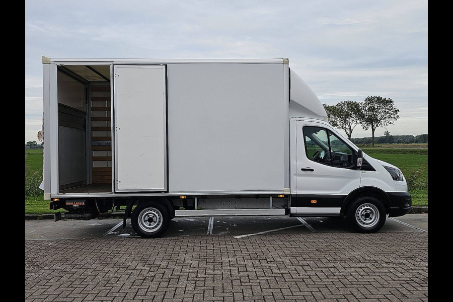 Ford Transit 350 2.0 TDCI Ambiente Skeletal Airco, Oh-historie, Laadklep, Zijdeur, Spoiler, Lat-om-Lat Betimmerd, NAP, Euro6,