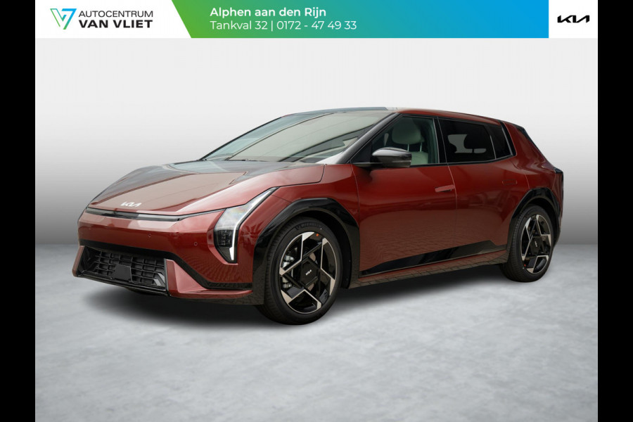 Kia EV4 GT-Line 81.4 kWh | Direct Leverbaar! | Navi. | Clima. | Adapt. Cruise. | Dodehoekassistentie | Stoel&Stuur Verwarming | Glazen Schuif/Kanteldak | Harman Kardon | GT-Line Vegan Lederen Stoelbekleding