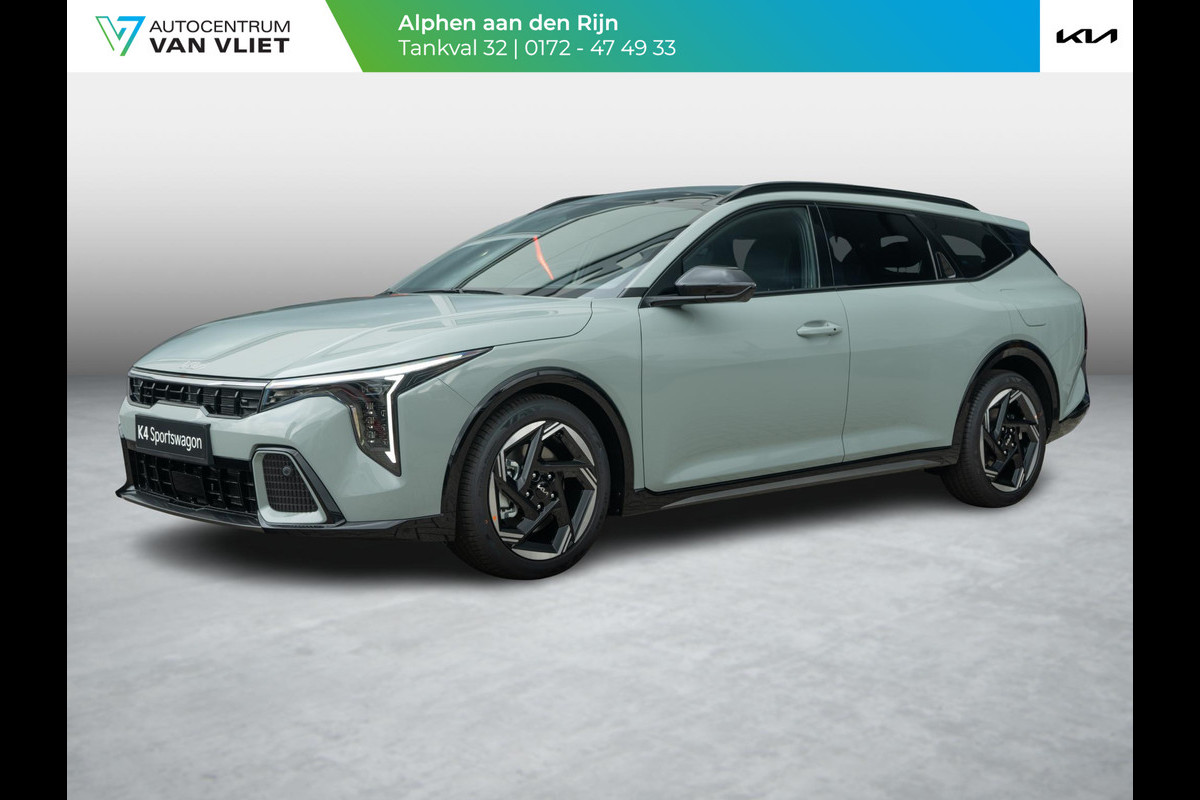Kia K4 Sportswagon 1.0 T-GDi MHEV GT-Line Launch Edition (pano) | Actieprijs* | OP VOORRAAD | Navi. | Clima. | Glazen Schuif-/Kanteldak | Adapt. Cruise. | Dodehoekassistentie | Stoel&Stuur Verwarming | GT-Line Vegan Lederen Stoelbekleding