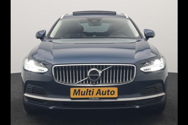 Volvo V90 T8 AWD Ultimate Bright LONG RANGE PHEV 350pk | Trekhaak Af Fabriek | Panodak | Adaptive Cruise | 360 Camera | Head Up | Lederen Sportstoelen Memory & Massage & Ventilatie | Bowers & Wilkins | Blis | Keyless | Stuur & Stoelen Verwarmd | Plug In Hybrid |