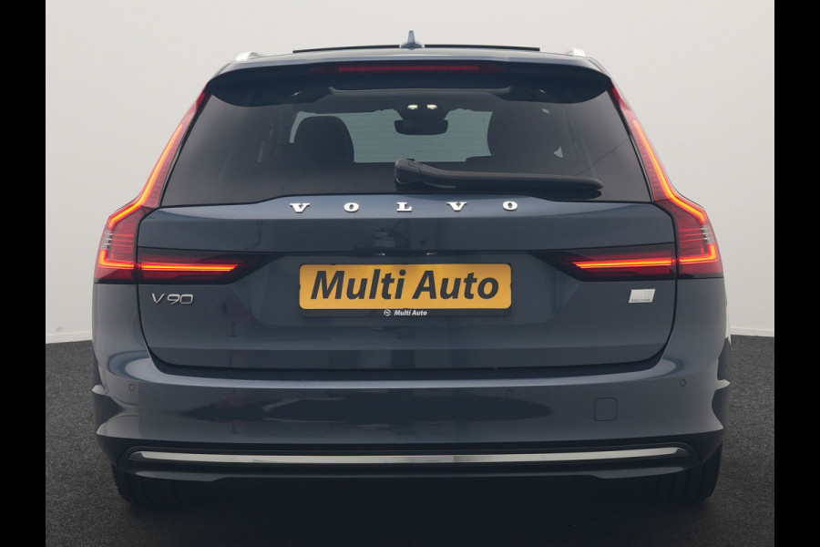 Volvo V90 T8 AWD Ultimate Bright LONG RANGE PHEV 350pk | Trekhaak Af Fabriek | Panodak | Adaptive Cruise | 360 Camera | Head Up | Lederen Sportstoelen Memory & Massage & Ventilatie | Bowers & Wilkins | Blis | Keyless | Stuur & Stoelen Verwarmd | Plug In Hybrid |