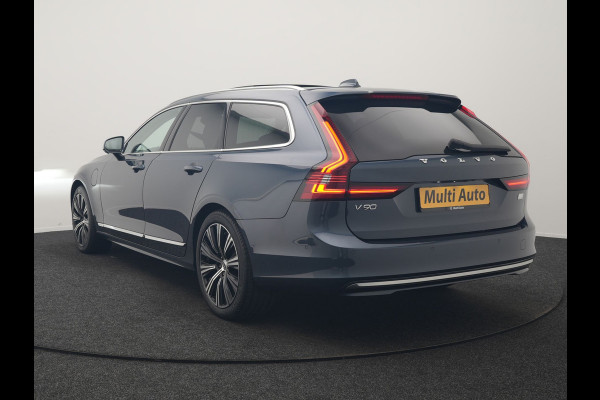 Volvo V90 T8 AWD Ultimate Bright LONG RANGE PHEV 350pk | Trekhaak Af Fabriek | Panodak | Adaptive Cruise | 360 Camera | Head Up | Lederen Sportstoelen Memory & Massage & Ventilatie | Bowers & Wilkins | Blis | Keyless | Stuur & Stoelen Verwarmd | Plug In Hybrid |