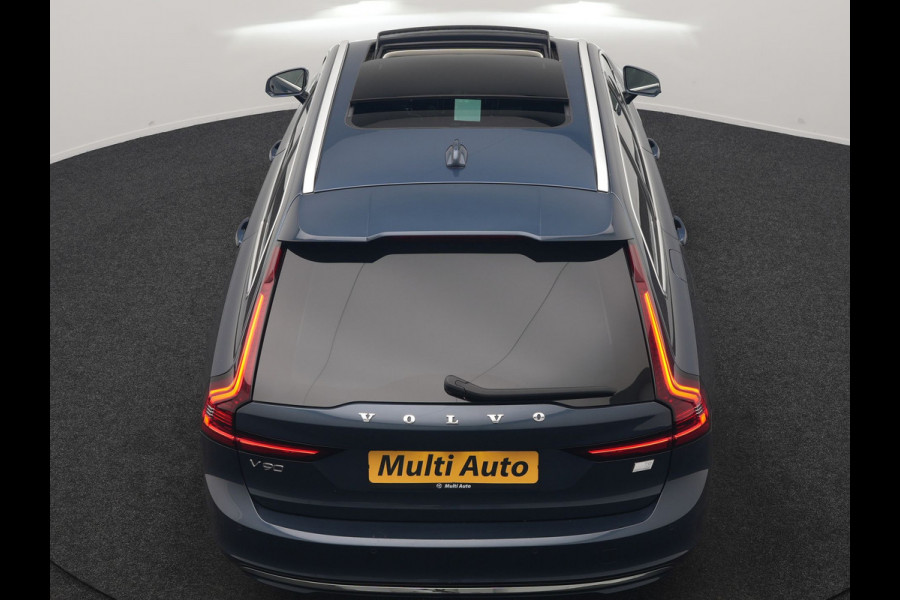 Volvo V90 T8 AWD Ultimate Bright LONG RANGE PHEV 350pk | Trekhaak Af Fabriek | Panodak | Adaptive Cruise | 360 Camera | Head Up | Lederen Sportstoelen Memory & Massage & Ventilatie | Bowers & Wilkins | Blis | Keyless | Stuur & Stoelen Verwarmd | Plug In Hybrid |