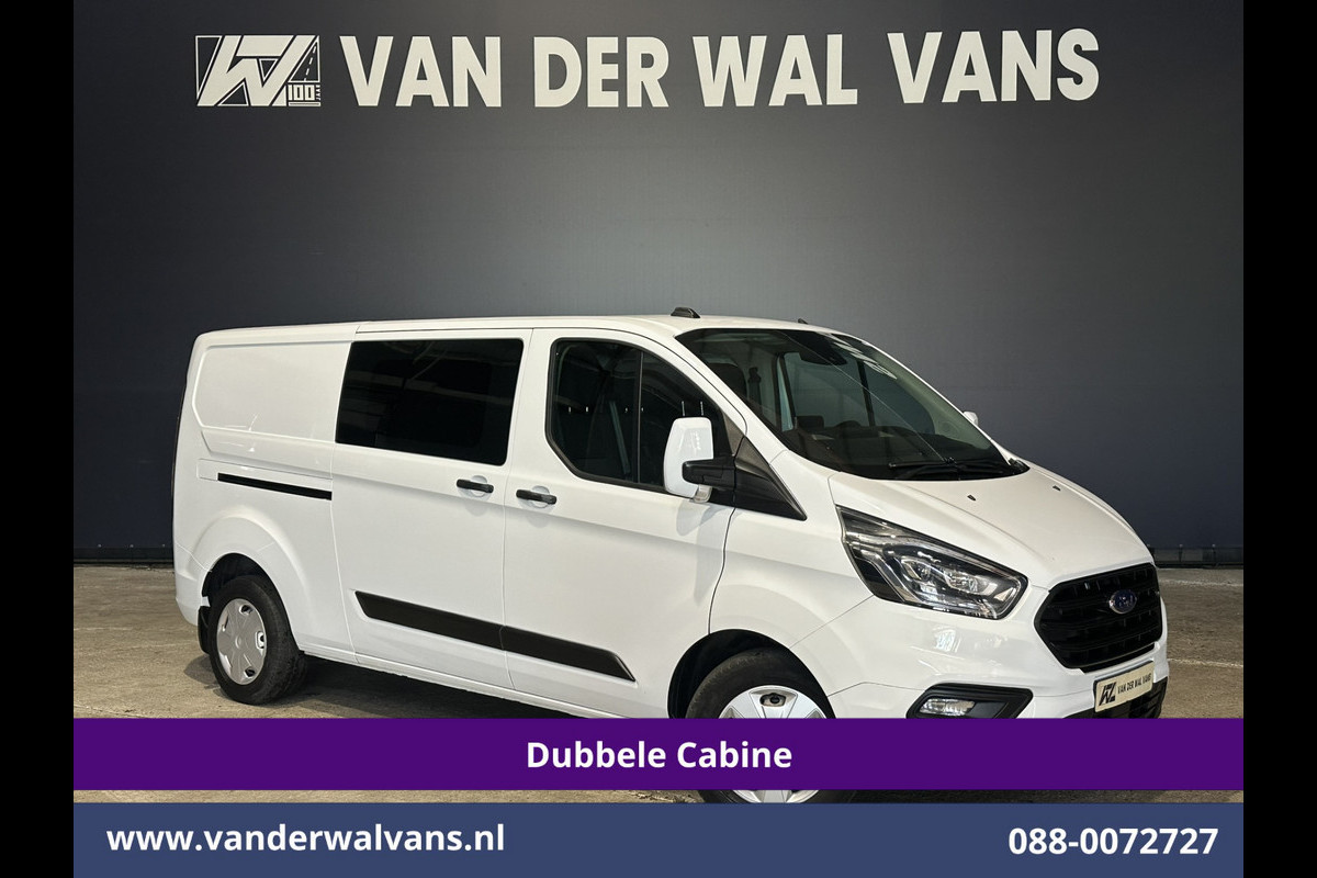 Ford Transit Custom 2.0 TDCI 130pk Automaat L2H1 Dubbele Cabine Euro6 Airco | 6-Zits | Camera | Navigatie | Apple Carplay | LED Android Auto, Adaptieve Cruisecontrol, Stoelverwarming, Verwarmde voorruit, Trekhaak, Achterklep