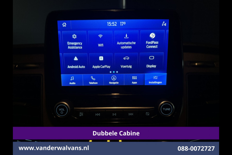 Ford Transit Custom 2.0 TDCI 130pk Automaat L2H1 Dubbele Cabine Euro6 Airco | 6-Zits | Camera | Navigatie | Apple Carplay | LED Android Auto, Adaptieve Cruisecontrol, Stoelverwarming, Verwarmde voorruit, Trekhaak, Achterklep