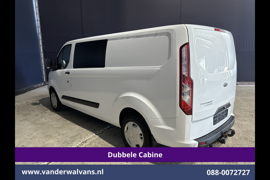 Ford Transit Custom 2.0 TDCI 130pk Automaat L2H1 Dubbele Cabine Euro6 Airco | 6-Zits | Camera | Navigatie | Apple Carplay | LED Android Auto, Adaptieve Cruisecontrol, Stoelverwarming, Verwarmde voorruit, Trekhaak, Achterklep