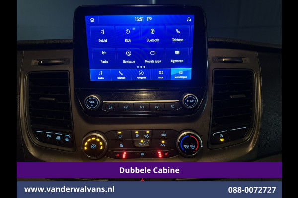 Ford Transit Custom 2.0 TDCI 130pk Automaat L2H1 Dubbele Cabine Euro6 Airco | 6-Zits | Camera | Navigatie | Apple Carplay | LED Android Auto, Adaptieve Cruisecontrol, Stoelverwarming, Verwarmde voorruit, Trekhaak, Achterklep