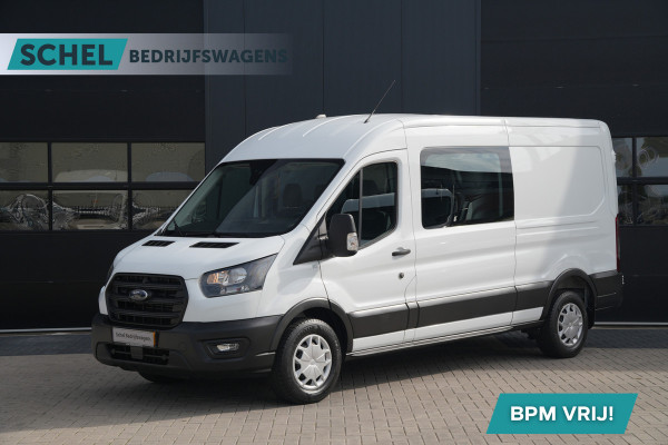 Ford Transit 350 2.0 TDCI L3H2 Trend DC 165pk - 6 Zits - Trekhaak - Cruise - Camera - Stoelverwarming - Bluetooth - Rijklaar