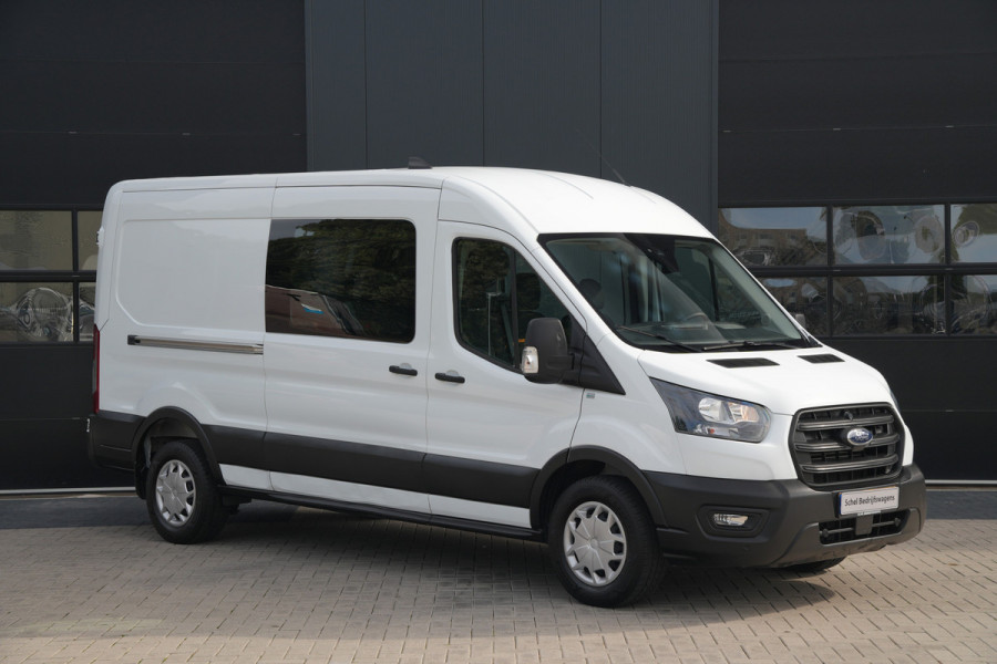 Ford Transit 350 2.0 TDCI L3H2 Trend DC 165pk - 6 Zits - Trekhaak - Cruise - Camera - Stoelverwarming - Bluetooth - Rijklaar
