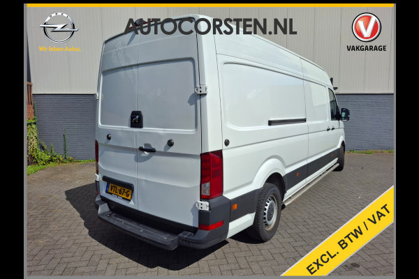 Volkswagen Crafter 35 2.0D L4H3 Extra Lang+Hoog Camera Comfort Stoel Airco Apple Carplay Android Auto Cruise Control Sidebars Navi* Pdc Betonplex Vloer Wandbetimmering Schuifdeur Origineel Nederlandse Auto