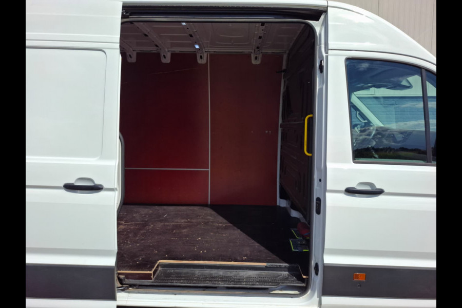 Volkswagen Crafter 35 2.0D L4H3 Extra Lang+Hoog Camera Comfort Stoel Airco Apple Carplay Android Auto Cruise Control Sidebars Navi* Pdc Betonplex Vloer Wandbetimmering Schuifdeur Origineel Nederlandse Auto