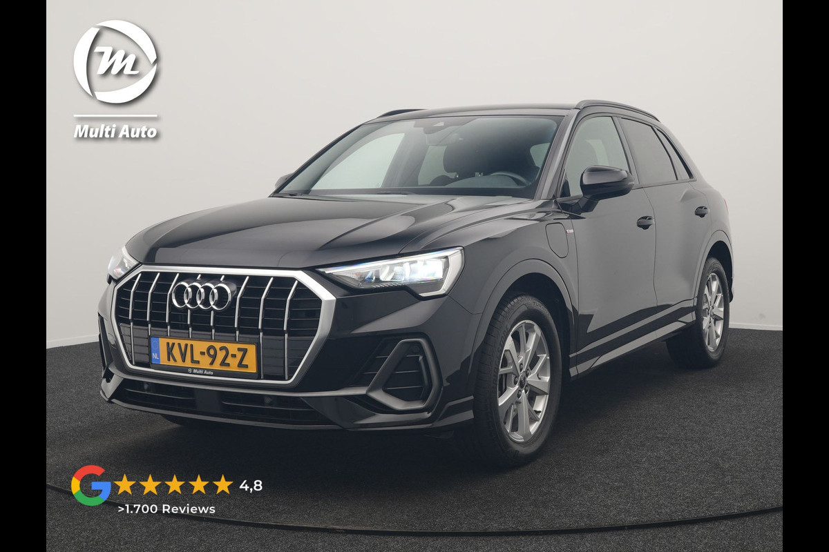 Audi Q3 45 TFSI e 2X S Line PHEV 245pk | Trekhaak Af Fabriek | Adaptive Cruise | Sportstoelen Verwarmd | Apple Carplay | Blis | DAB | Navigatie | Virtual | 18"L.M | Plug In Hybrid