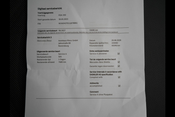 Mercedes-Benz EQA 250 Luxury Line 67 kWh 190pk Dealer O.H | Adaptive Cruise | MBUX Widescreen Navi |  Camera | Apple Carplay | Sportstoelen Verwarmd | Blis | Sfeerverlichting | DAB |  Navigatie | Virtual | 18"L.M