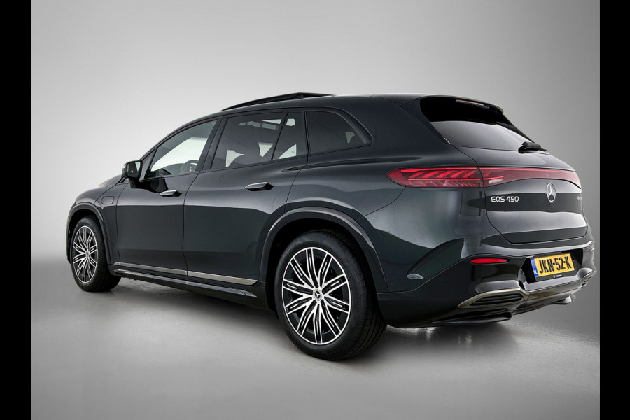 Mercedes-Benz EQS SUV 450 4MATIC AMG Line 118 kWh Mbux hyperscreen klasse 3 en 5 alarm | Panorama Schuif-Kanteldak. Inclusief 24 maanden Mercedes-Benz Certified garantie voor Europa.